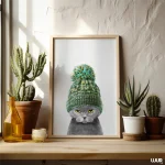 Funny Cat Poster – Cute Comic Animal Printable Wall Art for Kids Room, Playful Animal Digital Print & Home Wall Decor – Instant Download