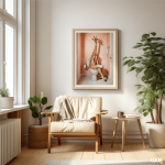 Funny Giraffe on Toilet Poster – Quirky Bathroom Wall Art, Whimsical Animal Print, Surreal Digital Download Home Decor - Image 3