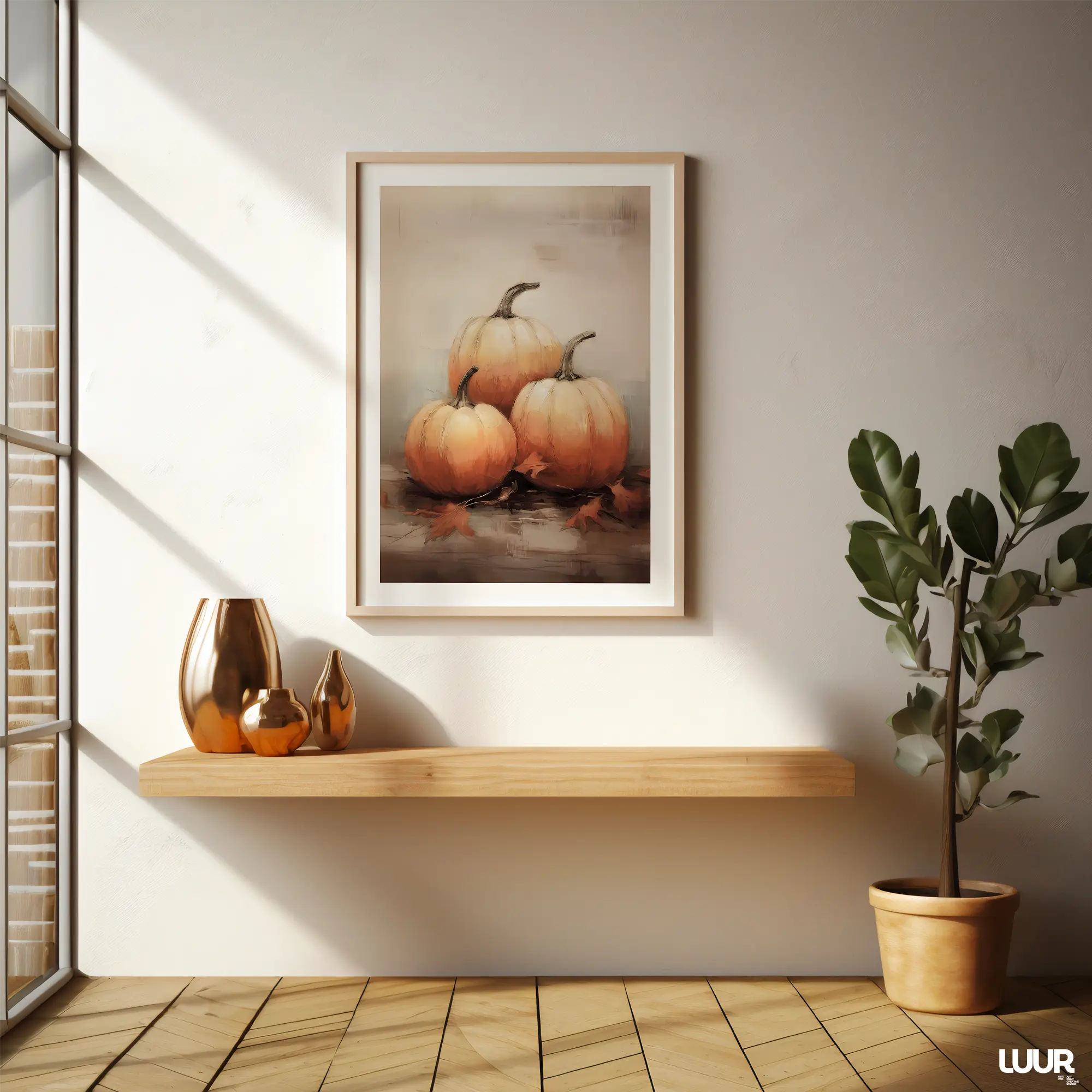 autumn-pumpkin-vintage-wall-art Kitchen Wall Art – Autumn Pumpkins Vintage Printable Oil Painting - Image 2
