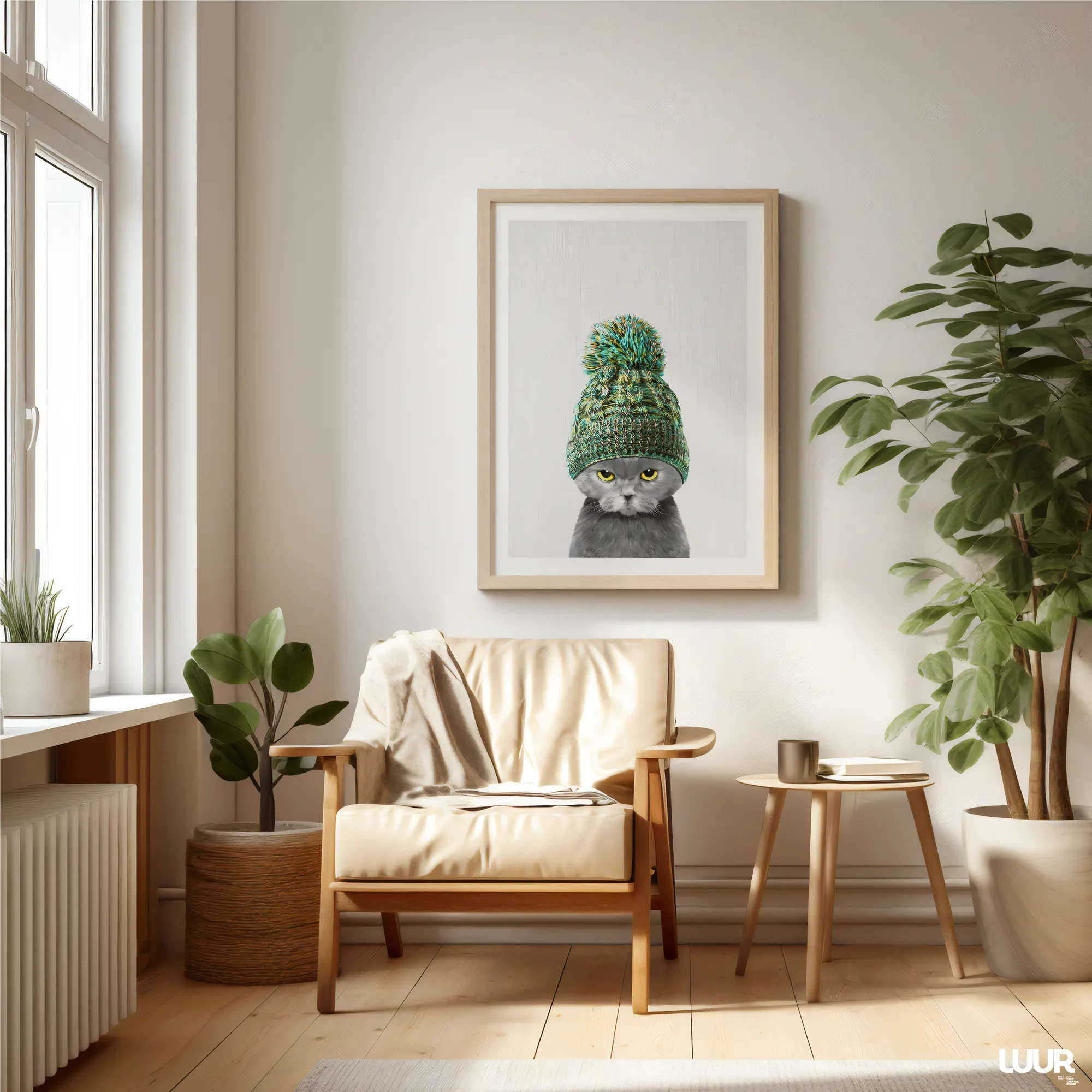 cat-art-print Funny Cat Poster – Cute Comic Animal Printable Wall Art for Kids Room, Playful Animal Digital Print & Home Wall Decor – Instant Download - Image 3