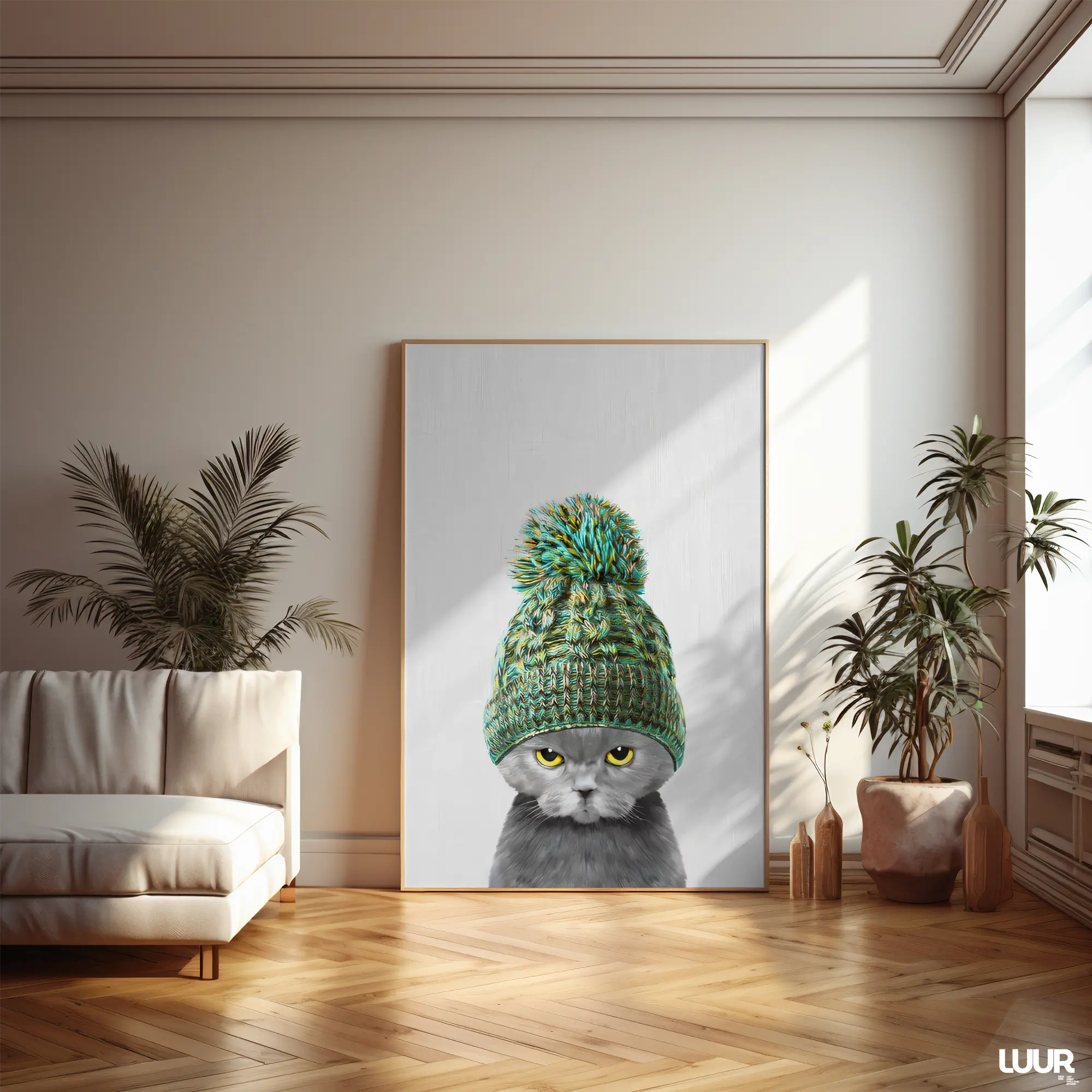 cat-poster Funny Cat Poster – Cute Comic Animal Printable Wall Art for Kids Room, Playful Animal Digital Print & Home Wall Decor – Instant Download - Image 4