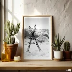 Winter Wall Art Printable – Black & White Crossed Skis Minimal Mountain Poster | Seasonal Home Decor - Image 5