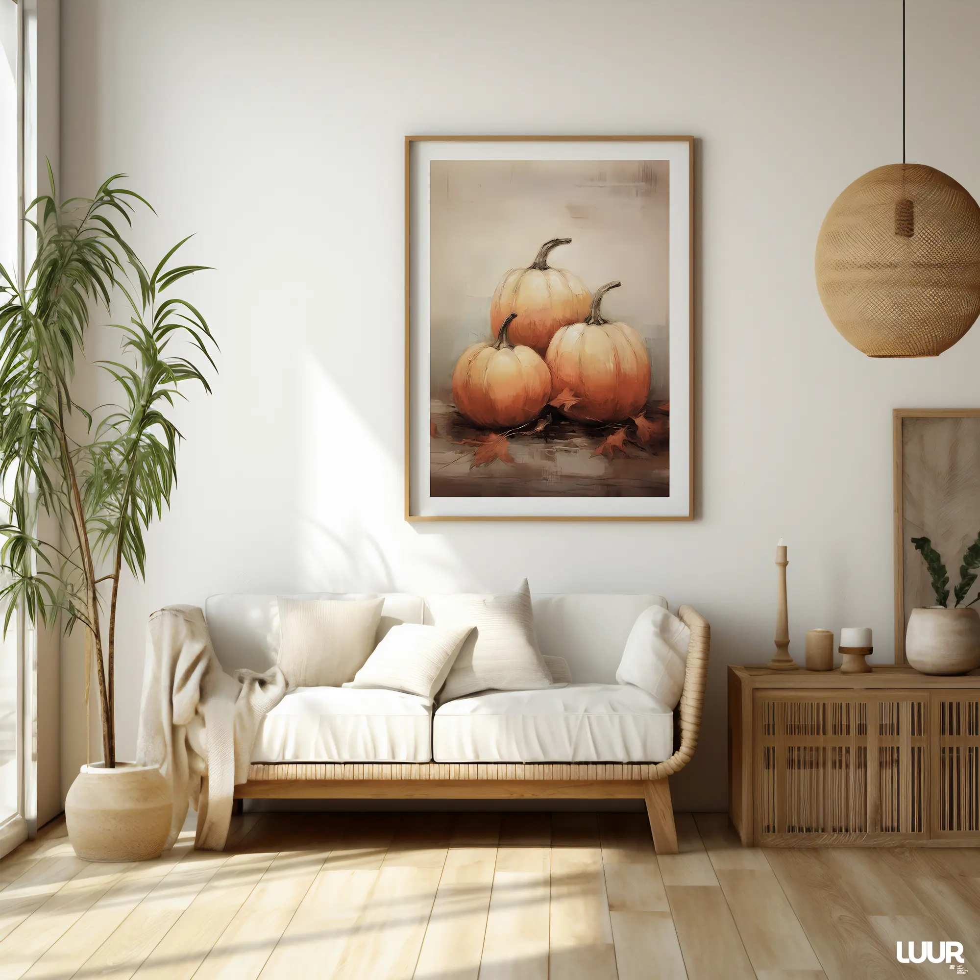 home-decor Kitchen Wall Art – Autumn Pumpkins Vintage Printable Oil Painting - Image 3