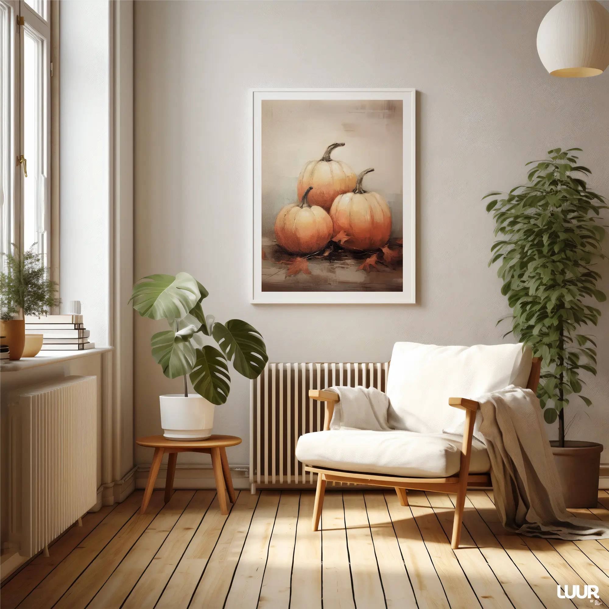 printable-wall-art Kitchen Wall Art – Autumn Pumpkins Vintage Printable Oil Painting - Image 8