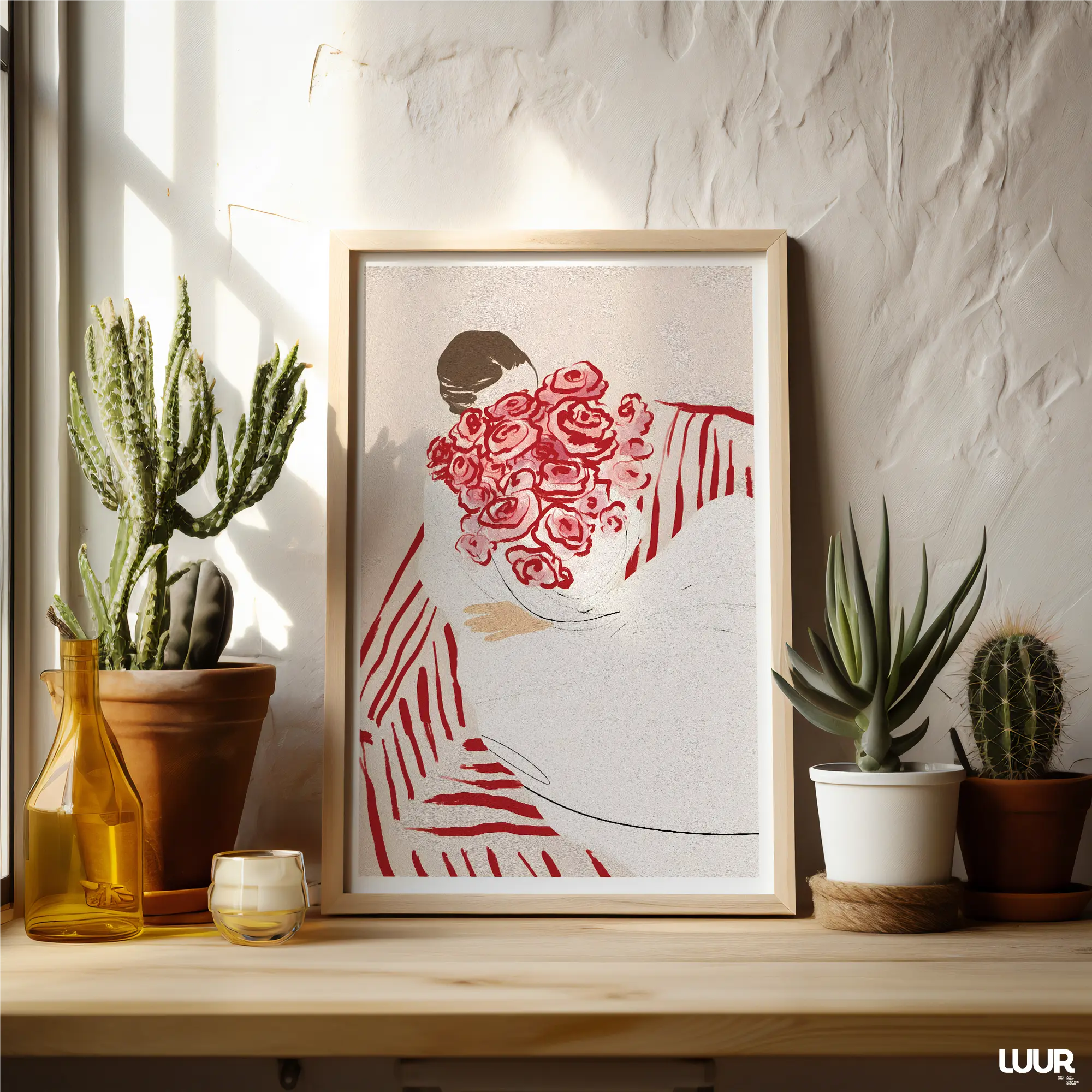 digital-downloads Girly Wall Art – Feminine Red & Pink Illustration for Modern Bedroom Decor - Image 3