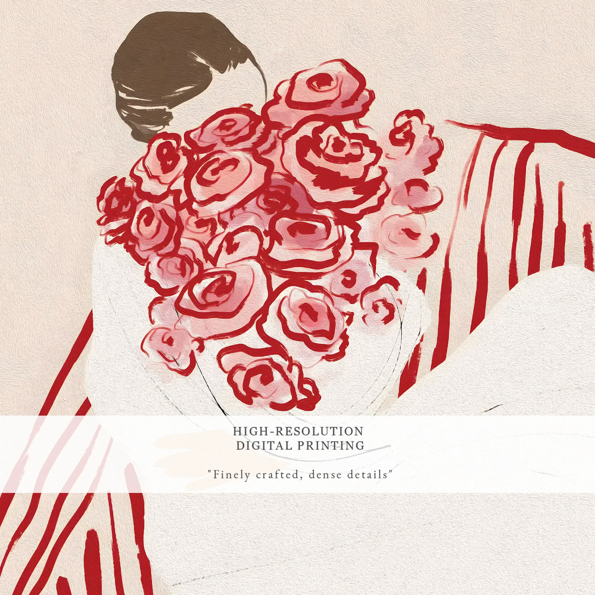 modern-wall-art Girly Wall Art – Feminine Red & Pink Illustration for Modern Bedroom Decor - Image 7