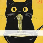Japanese Wall Art – Kuro Neko Ramen Cat Poster | Minimal Japandi Printable Black Cat Digital Artwork - Image 5
