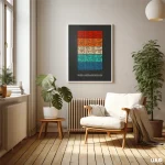 Islamic Wall Art | Colorful Kufic Bismillahirrahmanirrahim Printable | Modern Arabic Calligraphy Poster - Image 3