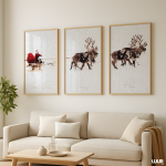 Christmas Wall Art, Santa Claus and Reindeer Prints – Set of 3 Holiday Printables for Cozy Christmas Home Decor - Image 8