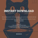 Japanese Wall Art – Kuro Neko Ramen Cat Poster | Minimal Japandi Printable Black Cat Digital Artwork - Image 10