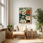 Flower Wall Art – Vibrant Asian Floral Printable Poster for Home Decor | Colorful Botanical Digital Art Print - Image 8