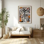 Halloween Wall Art – Whimsy Witch Skeleton Printable Poster, Spooky Gothic Digital Art for Halloween Home Decor - Image 9