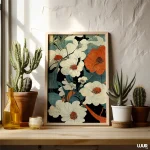 Flower Wall Art – Vibrant Asian Floral Printable Poster for Home Decor | Colorful Botanical Digital Art Print - Image 9