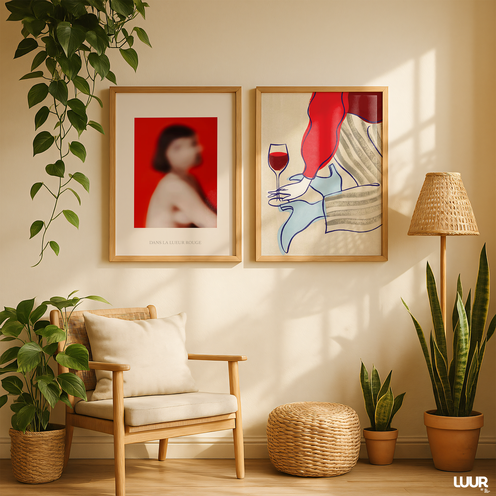 printable-wall-art59 Set of 2 Wall Art Prints | Minimalist Red Line Art Posters | Modern Gallery Wall Decor - Image 6