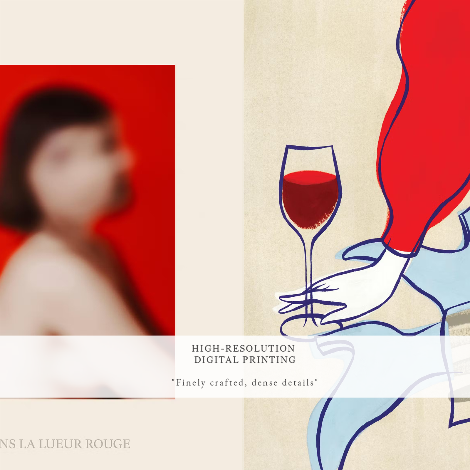 wall-art-set-of-prints4589 Set of 2 Wall Art Prints | Minimalist Red Line Art Posters | Modern Gallery Wall Decor - Image 9