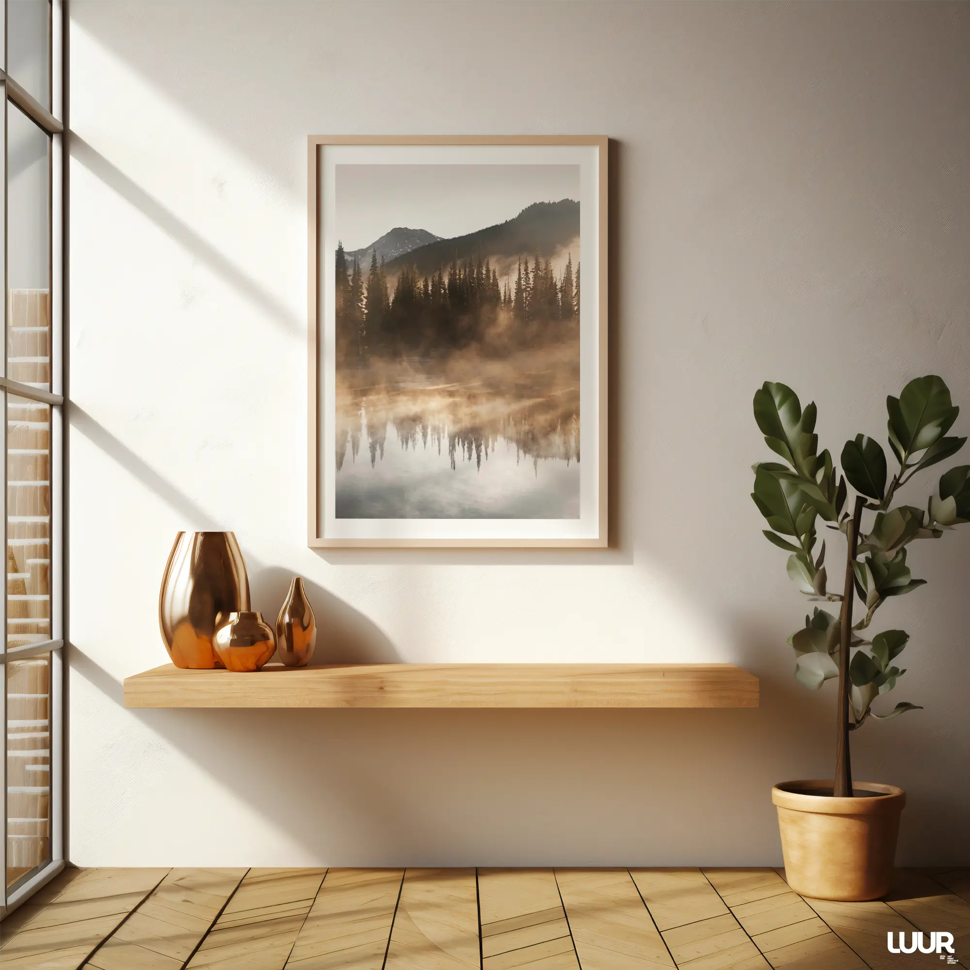 Mountain Wall Art, Large Mountain Landscape Wall Art Print, Misty Forest Lake Nature Poster, Modern Neutral Home Decor, Digital Download Mountain Wall Art, Large Mountain Landscape Wall Art Print, Misty Forest Lake Nature Poster, Modern Neutral Home Decor, Digital Download