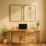 Line Art Wall Art Set of 2 – Minimal Abstract Beige Printable Decor - Image 2