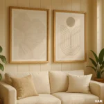 Line Art Wall Art Set of 2 – Minimal Abstract Beige Printable Decor - Image 4