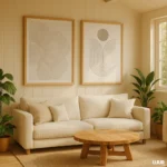 Line Art Wall Art Set of 2 – Minimal Abstract Beige Printable Decor - Image 5