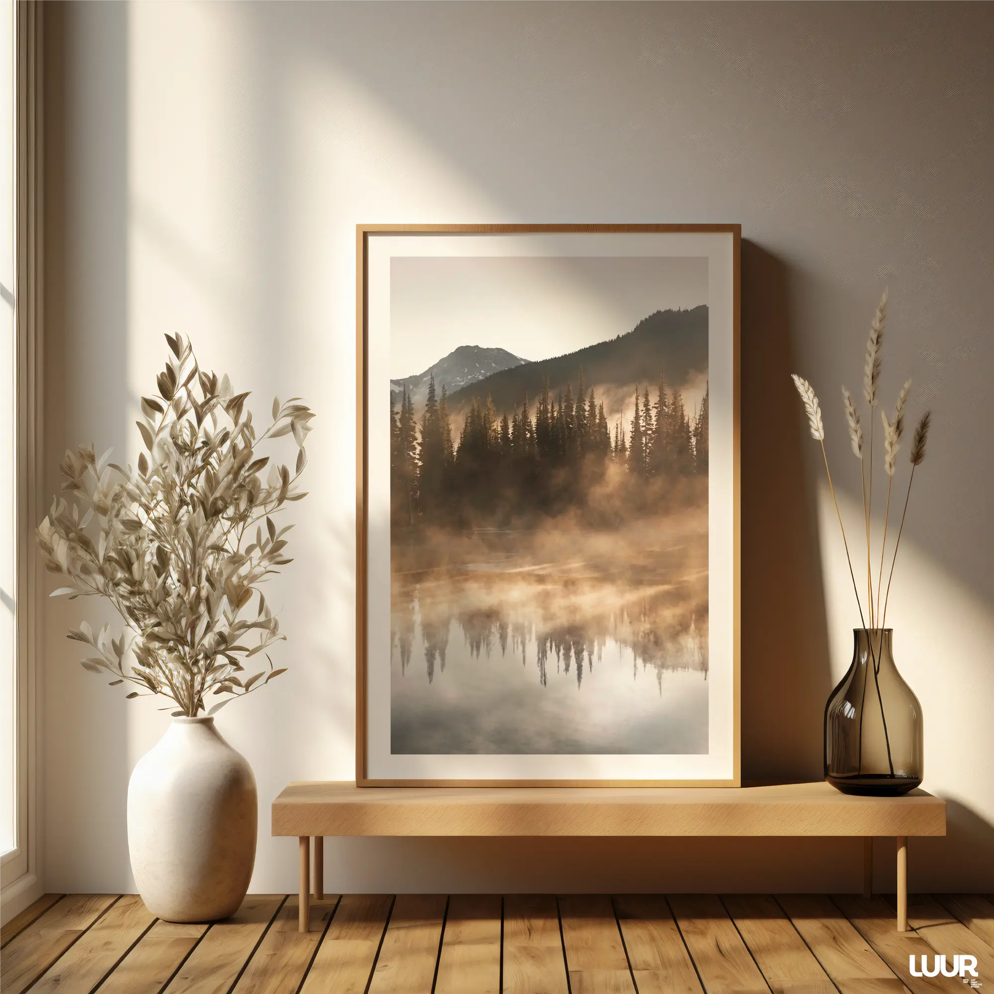 Mountain Wall Art, Large Mountain Landscape Wall Art Print, Misty Forest Lake Nature Poster, Modern Neutral Home Decor, Digital Download Mountain Wall Art, Large Mountain Landscape Wall Art Print, Misty Forest Lake Nature Poster, Modern Neutral Home Decor, Digital Download