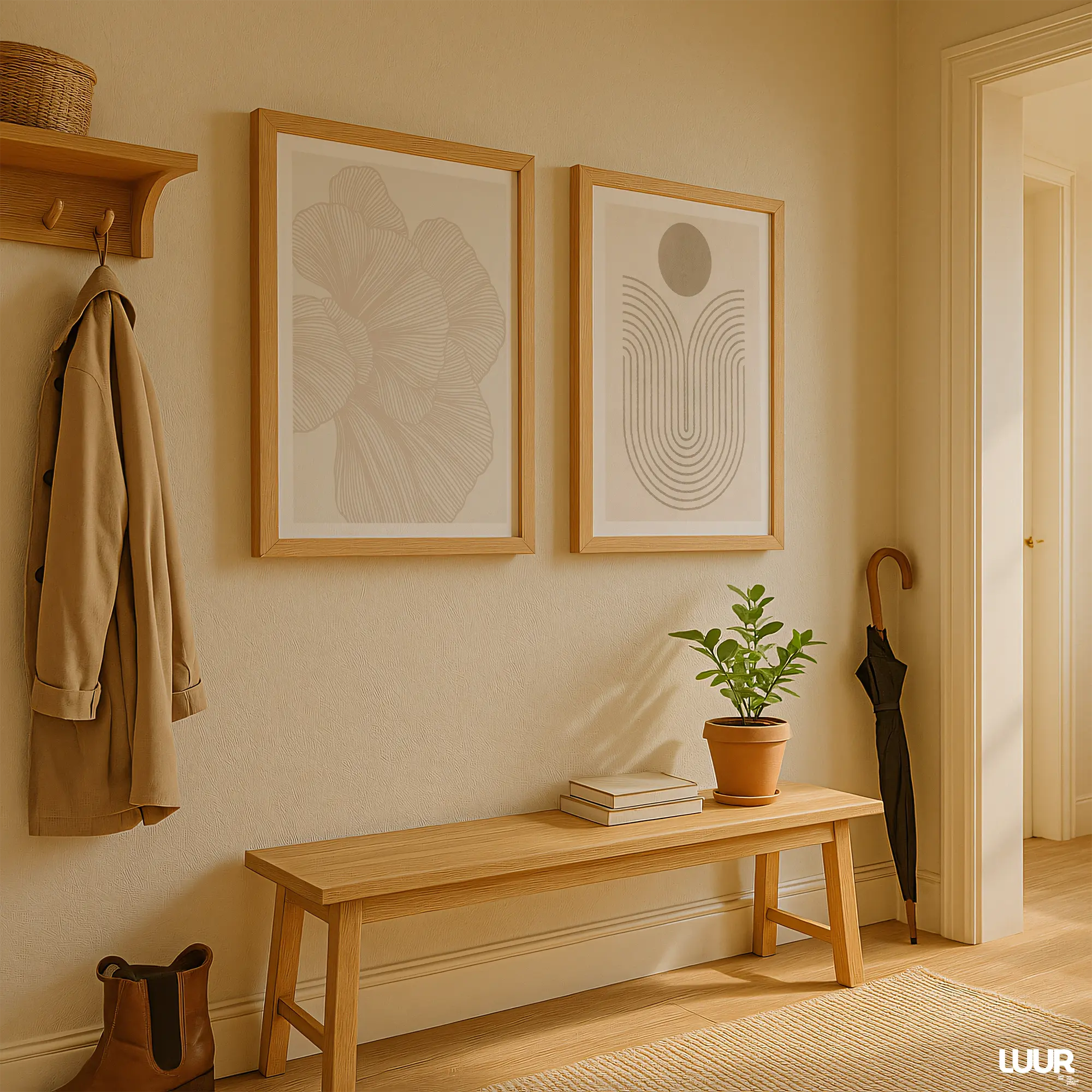 printable-wall-art Line Art Wall Art Set of 2 – Minimal Abstract Beige Printable Decor - Image 6