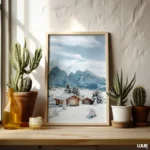 Landscape Wall Art, Winter Mountain Home Print, Snowy Alpine Scenery Poster, Cozy Nordic Nature Digital Download - Image 6