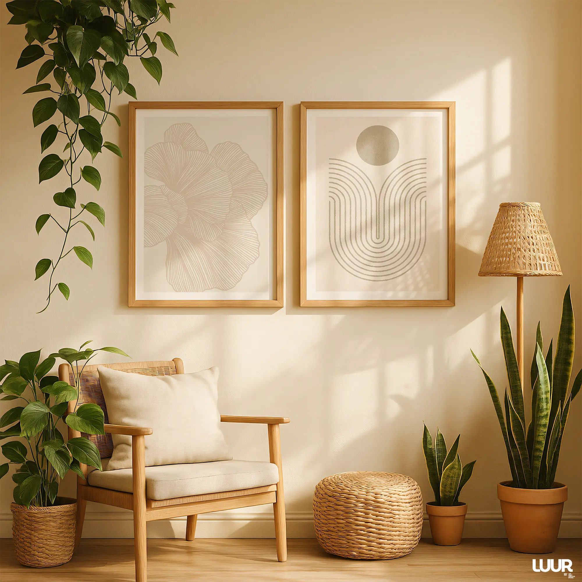 set-of-2-wall-art Line Art Wall Art Set of 2 – Minimal Abstract Beige Printable Decor - Image 8