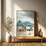Landscape Wall Art, Winter Mountain Home Print, Snowy Alpine Scenery Poster, Cozy Nordic Nature Digital Download - Image 8