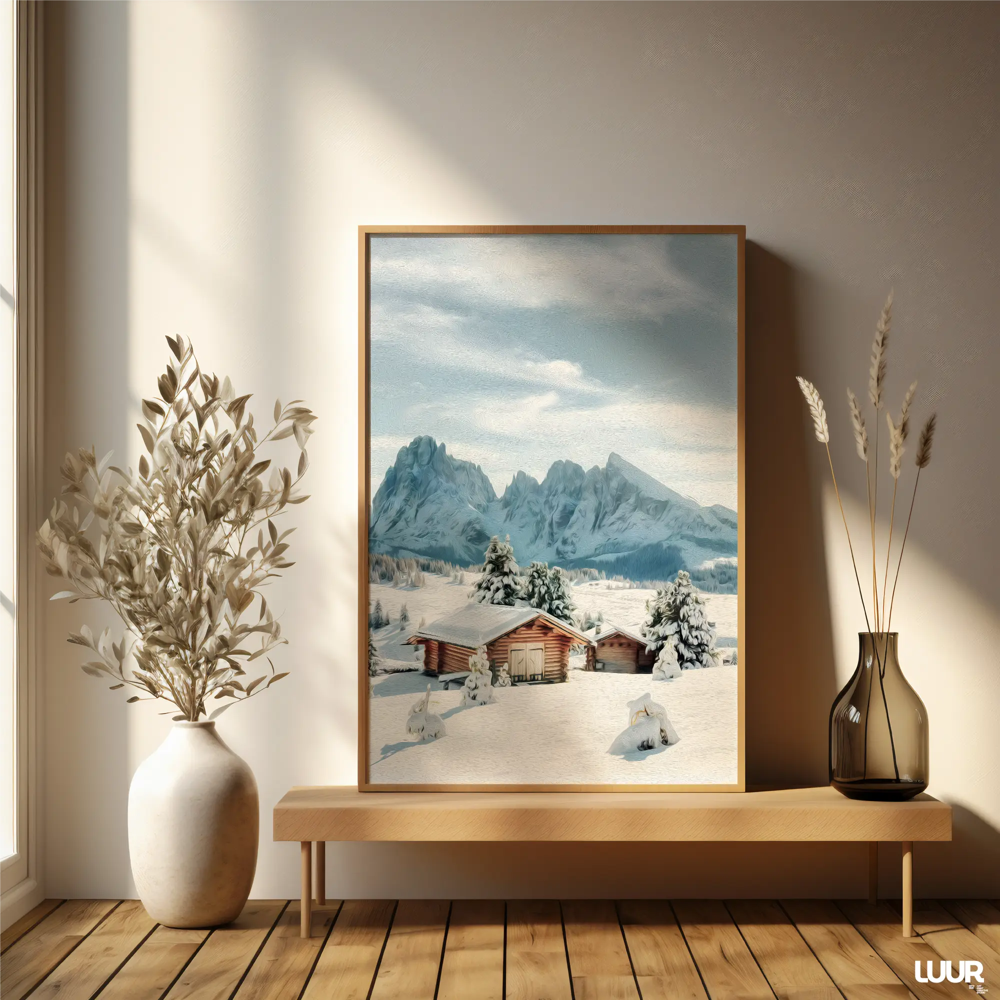 winter-wall-art Landscape Wall Art, Winter Mountain Home Print, Snowy Alpine Scenery Poster, Cozy Nordic Nature Digital Download - Image 8