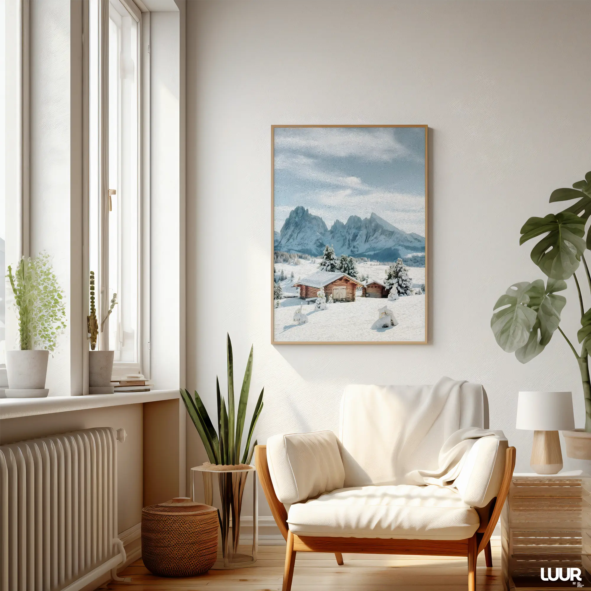 winter-wall-decor Landscape Wall Art, Winter Mountain Home Print, Snowy Alpine Scenery Poster, Cozy Nordic Nature Digital Download - Image 9