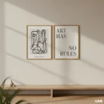 Wall Art Set of 2 Abstract Printable, Minimal Lines Art, Modern Neutral Gallery Wall Art, Contemporary Abstract Poster Set, Digital Art - Image 2