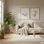 Nursery Wall Art Bunny Printable Set of 2, Cute Baby Animal Nursery Decor, Neutral Boho Kids Room Wall Art, Minimal Nursery Poster