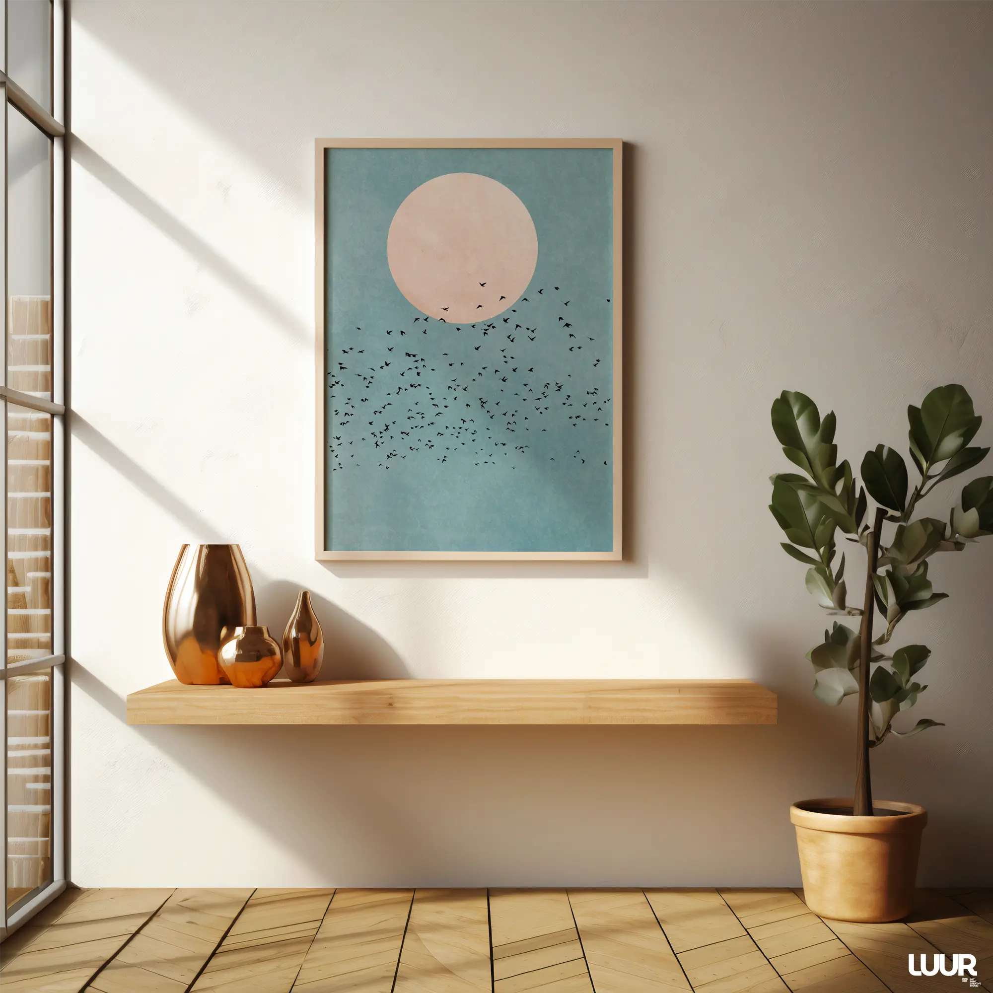 Blue Wall Art Printable, Minimal Moon and Birds Poster, Modern Sky Illustration, Calm Contemporary Home Decor, Digital Download Blue Wall Art Printable, Minimal Moon and Birds Poster, Modern Sky Illustration, Calm Contemporary Home Decor, Digital Download