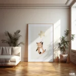 Nursery Wall Art Fox Printable, Cute Baby Animal Nursery Decor, Neutral Boho Kids Room Wall Art, Minimal Nursery Poster, Digital Download - Image 7