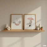 Nursery Wall Art Bunny Printable Set of 2, Cute Baby Animal Nursery Decor, Neutral Boho Kids Room Wall Art, Minimal Nursery Poster