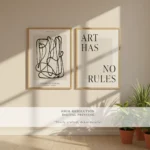 Wall Art Set of 2 Abstract Printable, Minimal Lines Art, Modern Neutral Gallery Wall Art, Contemporary Abstract Poster Set, Digital Art - Image 4