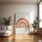 Nursery Wall Art Rainbow Printable, Boho Neutral Rainbow Nursery Decor, Kids Room Wall Art, Modern Minimal Baby Poster, Digital Download