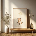 Nursery Wall Art Fox Printable, Cute Baby Animal Nursery Decor, Neutral Boho Kids Room Wall Art, Minimal Nursery Poster, Digital Download - Image 4