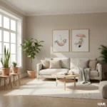 Nursery Wall Art Bunny Printable Set of 2, Cute Baby Animal Nursery Decor, Neutral Boho Kids Room Wall Art, Minimal Nursery Poster