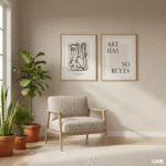 Wall Art Set of 2 Abstract Printable, Minimal Lines Art, Modern Neutral Gallery Wall Art, Contemporary Abstract Poster Set, Digital Art - Image 8