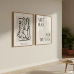 Wall Art Set of 2 Abstract Printable, Minimal Lines Art, Modern Neutral Gallery Wall Art, Contemporary Abstract Poster Set, Digital Art - Image 9