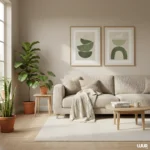 Green Wall Art Abstract Printable Set of 2, Modern Neutral Green Wall Decor, Minimal Shape Art, Contemporary Poster Pair, Digital Download