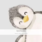 Nursery Wall Art, Penguin Wall Art for Baby Room, Cute Animal Nursery Decor, Kids Room Wall Art, Digital Download