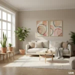 Abstract Wall Art Set of 2, Neutral Blush Printable, Modern Minimalist Wall Decor, Boho Gallery Wall Art Set, Set of 2 Prints, Abstract Art