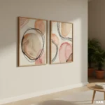 Abstract Wall Art Set of 2, Neutral Blush Printable, Modern Minimalist Wall Decor, Boho Gallery Wall Art Set, Set of 2 Prints, Abstract Art