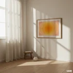 Orange Wall Art Sunset Print, Retro 70s Abstract Poster, Warm Minimalist Decor, Modern Boho Gallery Wall Art