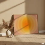 Orange Wall Art Sunset Print, Retro 70s Abstract Poster, Warm Minimalist Decor, Modern Boho Gallery Wall Art