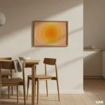 Orange Wall Art Sunset Print, Retro 70s Abstract Poster, Warm Minimalist Decor, Modern Boho Gallery Wall Art