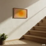 Orange Wall Art Sunset Print, Retro 70s Abstract Poster, Warm Minimalist Decor, Modern Boho Gallery Wall Art